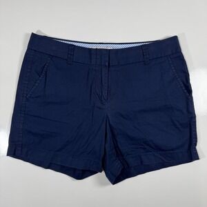 J.Crew Chino Shorts Navy Blue Everyday Casual‎ Classic Size 6